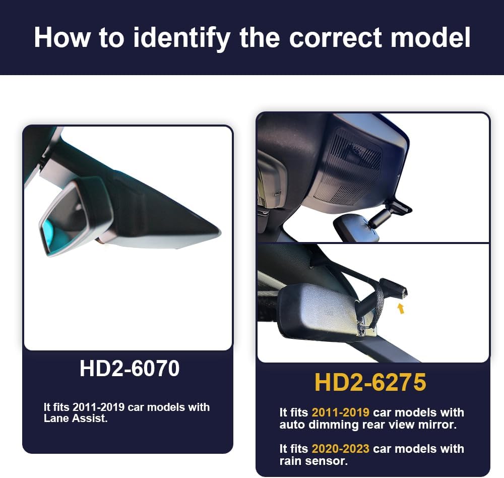Fitcamx Front 2160P+Rear 1080P Dash Cam for 2011-2023 Ford Explorer with Auto Dimming/Rain Sensor (HD2-6275)  OEM Look  Dual HD Video  Loop Recording  WiFi & APP  G-Sensor  Easy to Use  128GB Card