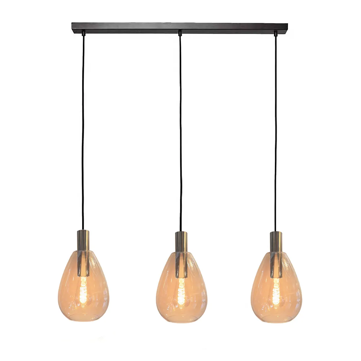 Freelight hanglamp Dorato - 3 lichts - 110 x 150  cm - zwart goud
