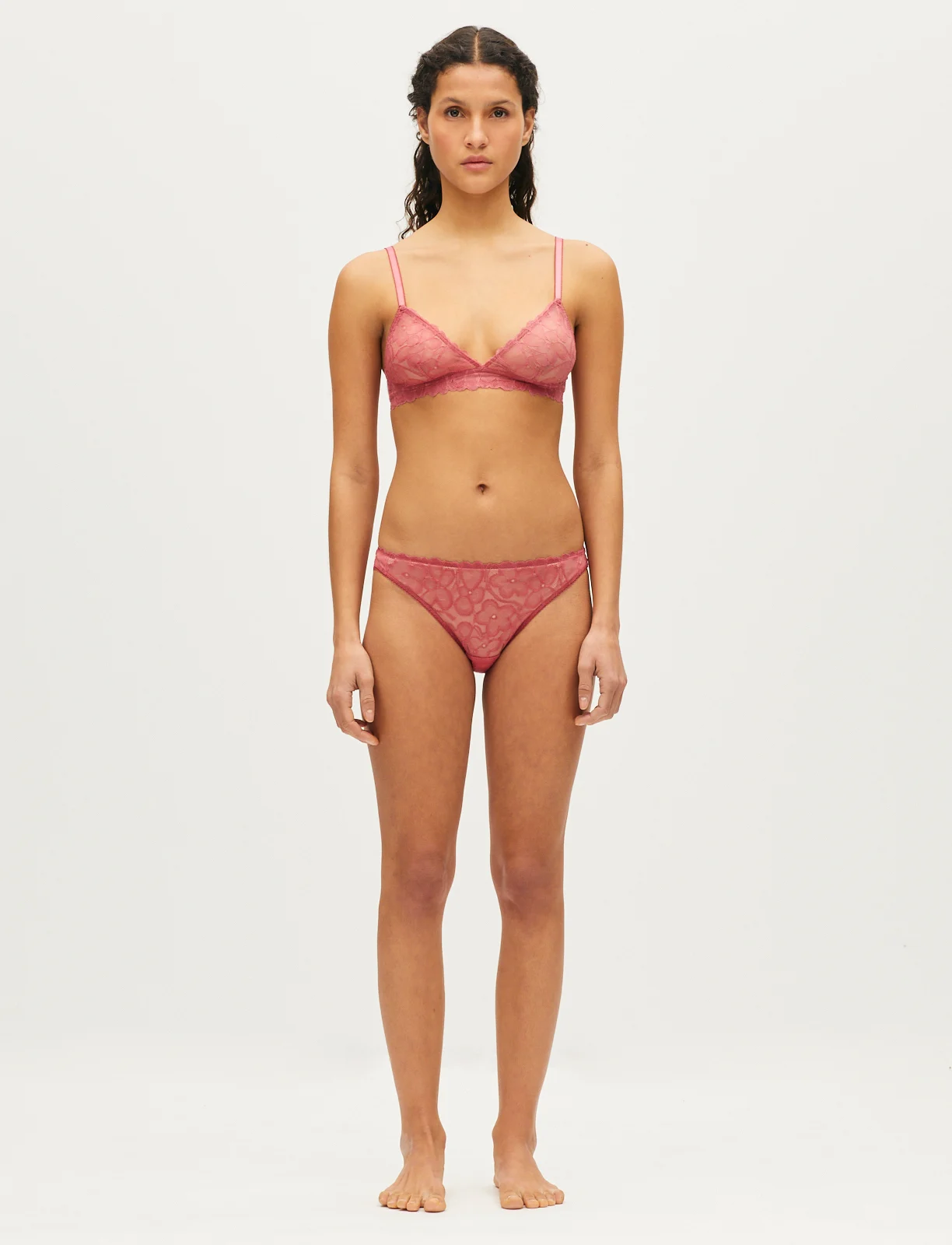 Culotte taille basse CHERI FLORAL FLAT LACE