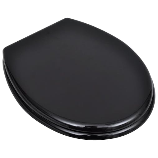 NNEVL WC Toilet Seat MDF Lid Simple Design Black