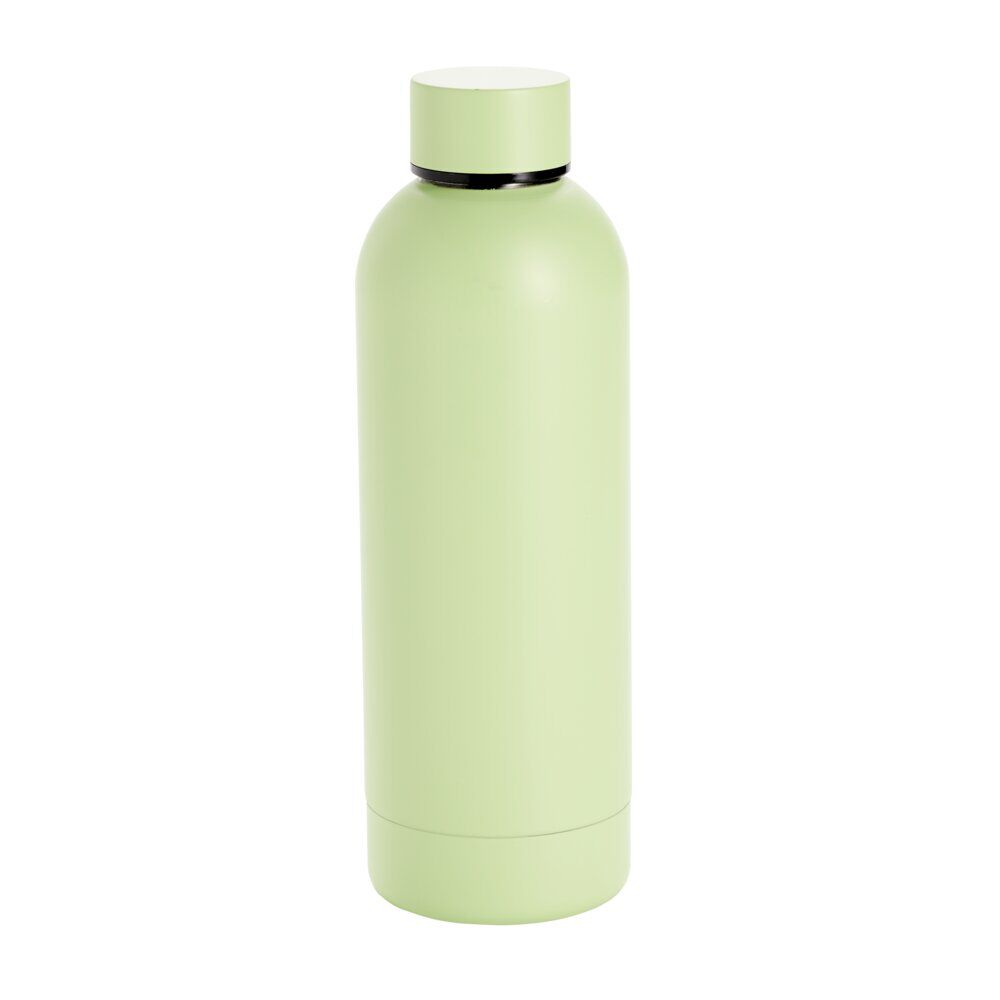 Bouteille isotherme 500ml inox couleur pastel unie (2 modèles vert ou jaune)