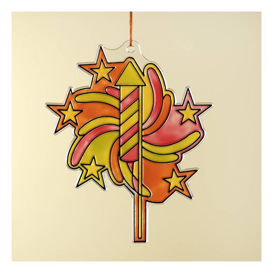 Firework Plastic Suncatcher