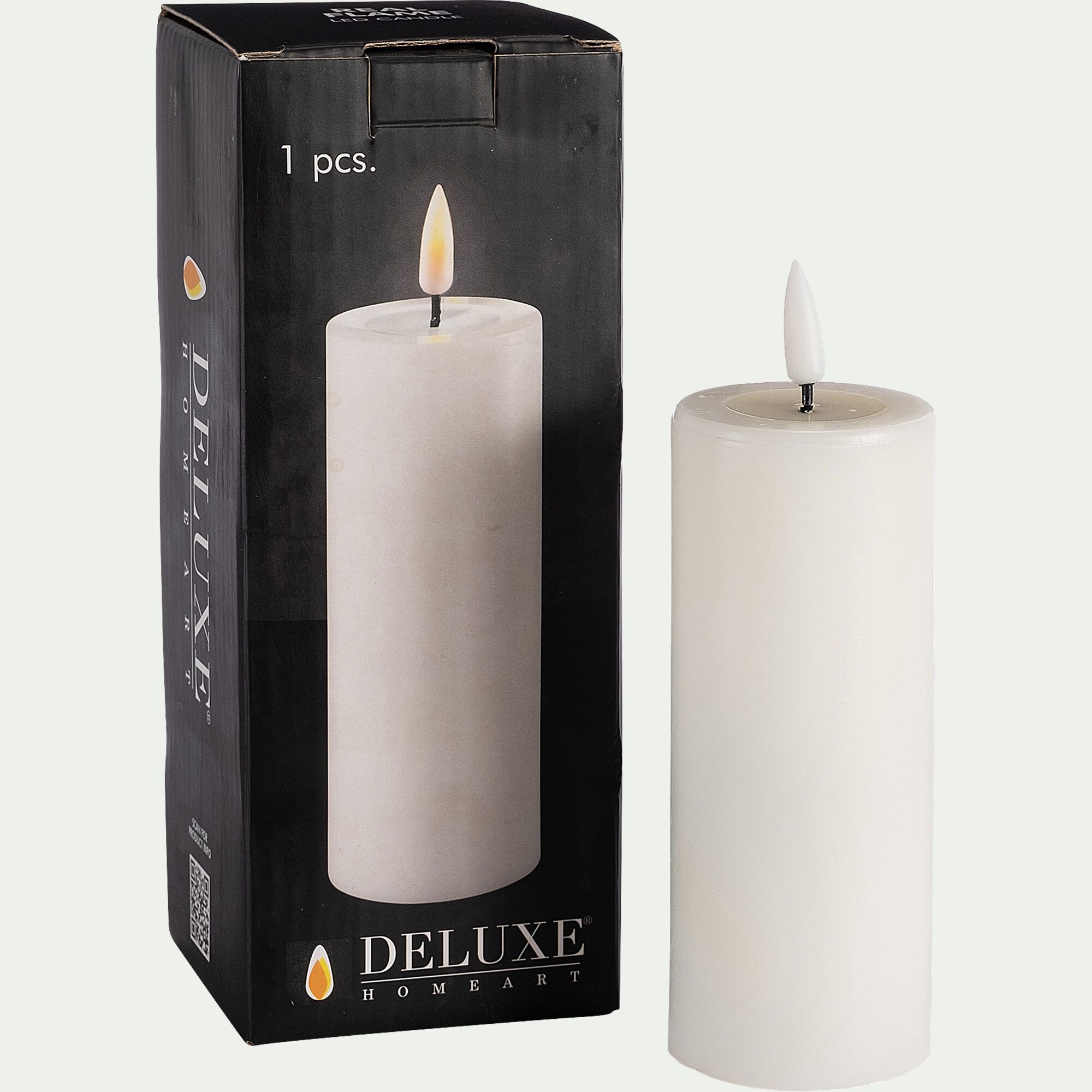 ARLANO - Bougie à LED D5XH12,5cm - blanc