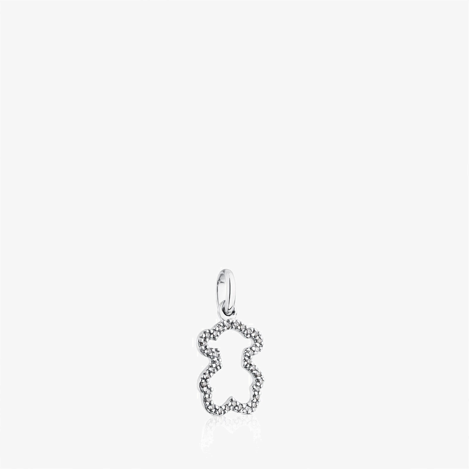 Colgante de oro blanco Silueta