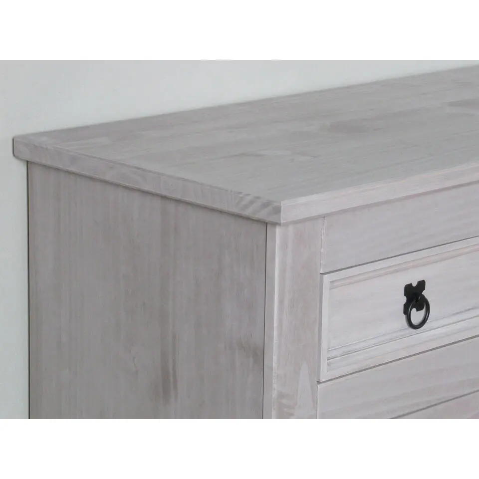 Hioshop New Mexico dressoir 132 cm breed grijs