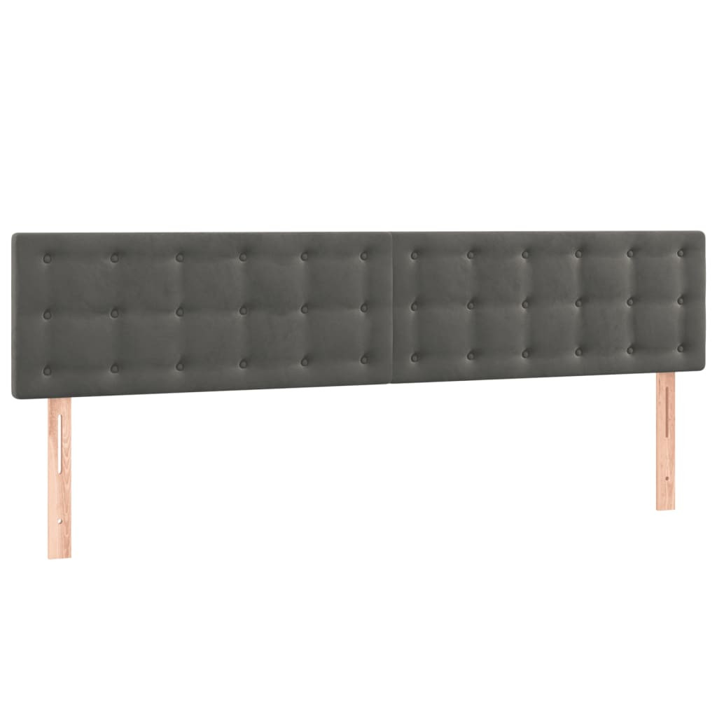 Wezgłowie Szary 200 x 5 x 78/88 cm Aksamit vidaXL