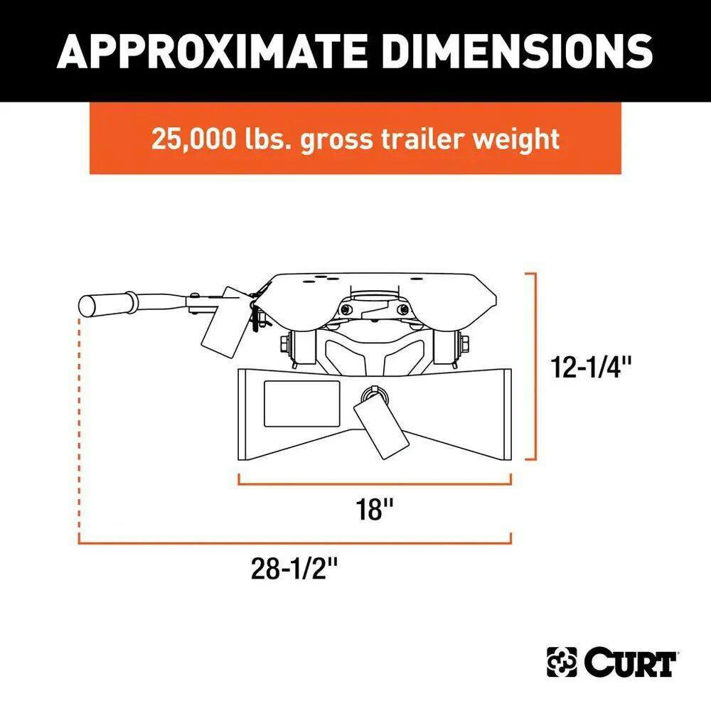 CURT A25 5th Wheel Hitch Head
