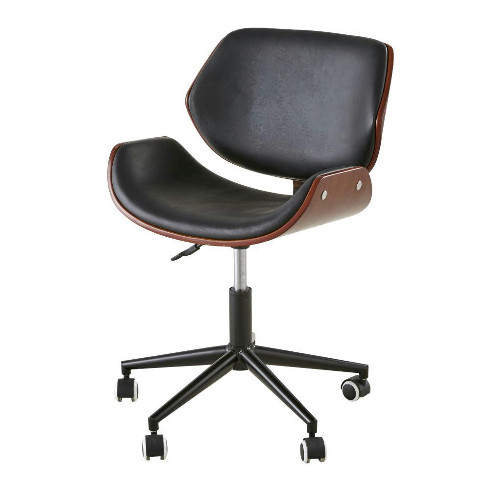 Kent - Chaise de bureau réglable à roulettes imitation cuir