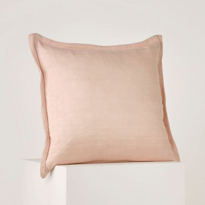 Jamie Linen Nude Pink Cotton Cushion