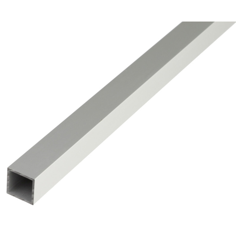 Tube carré en aluminium anodisé 20 x 20 x 1,5 mm 1 m ALBERTS