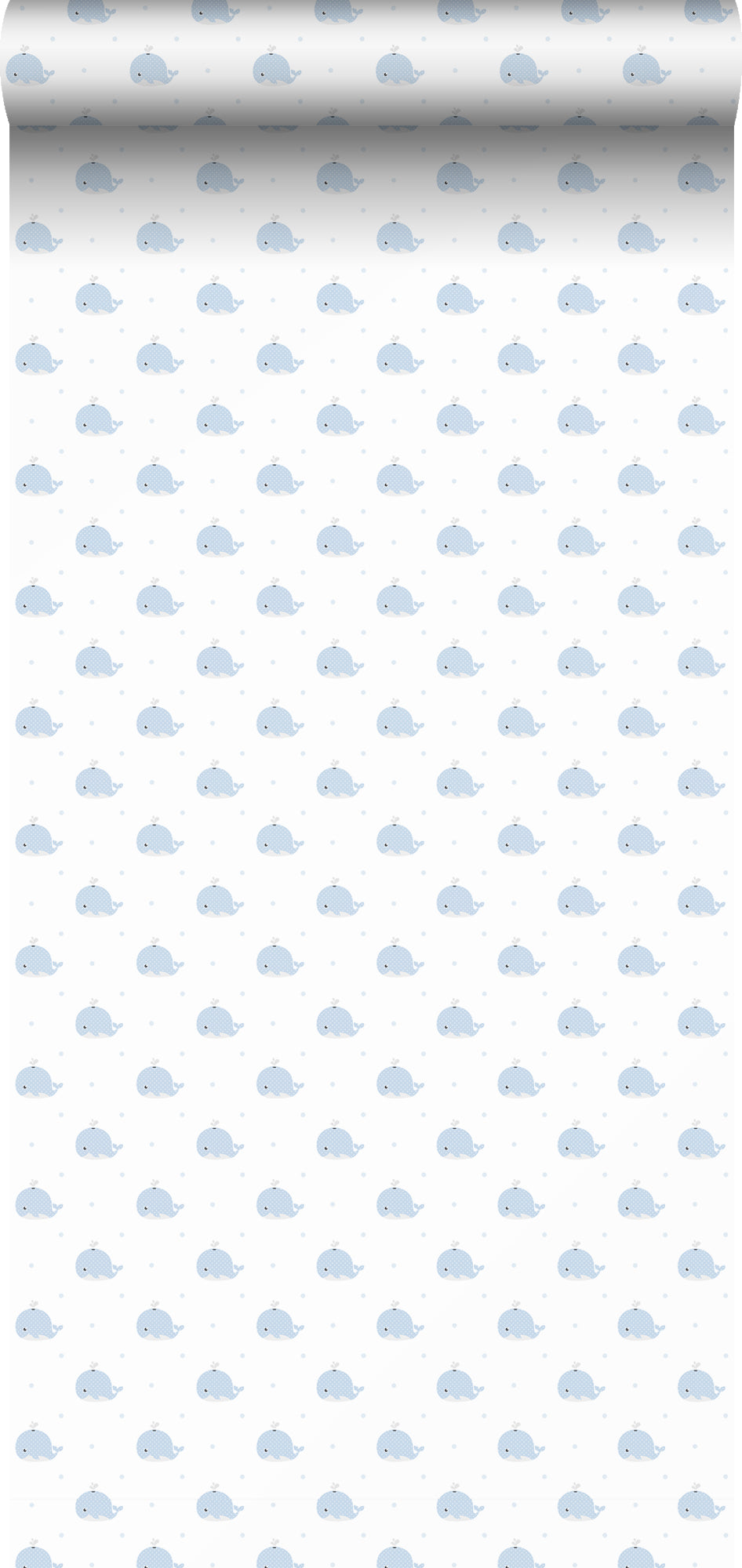 Sanders & Sanders behang walvissen blauw en wit - 53 cm x 10 m - 640563