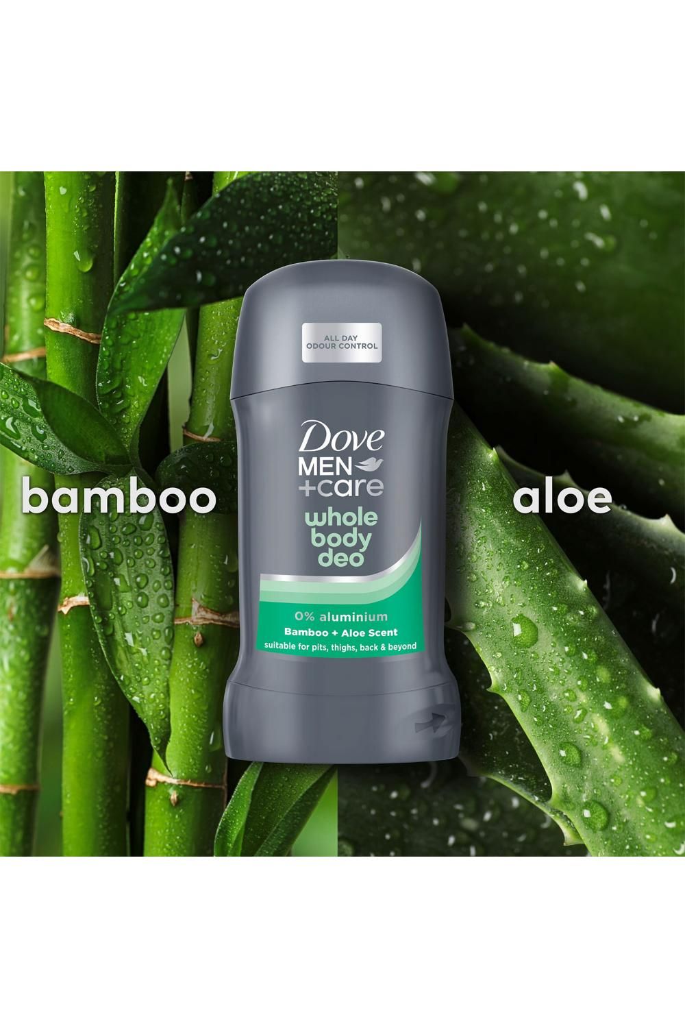 Dove Men Care Whole Body Bamboo & Aloe Fresh Deodorant Stick 50ml, 6pk