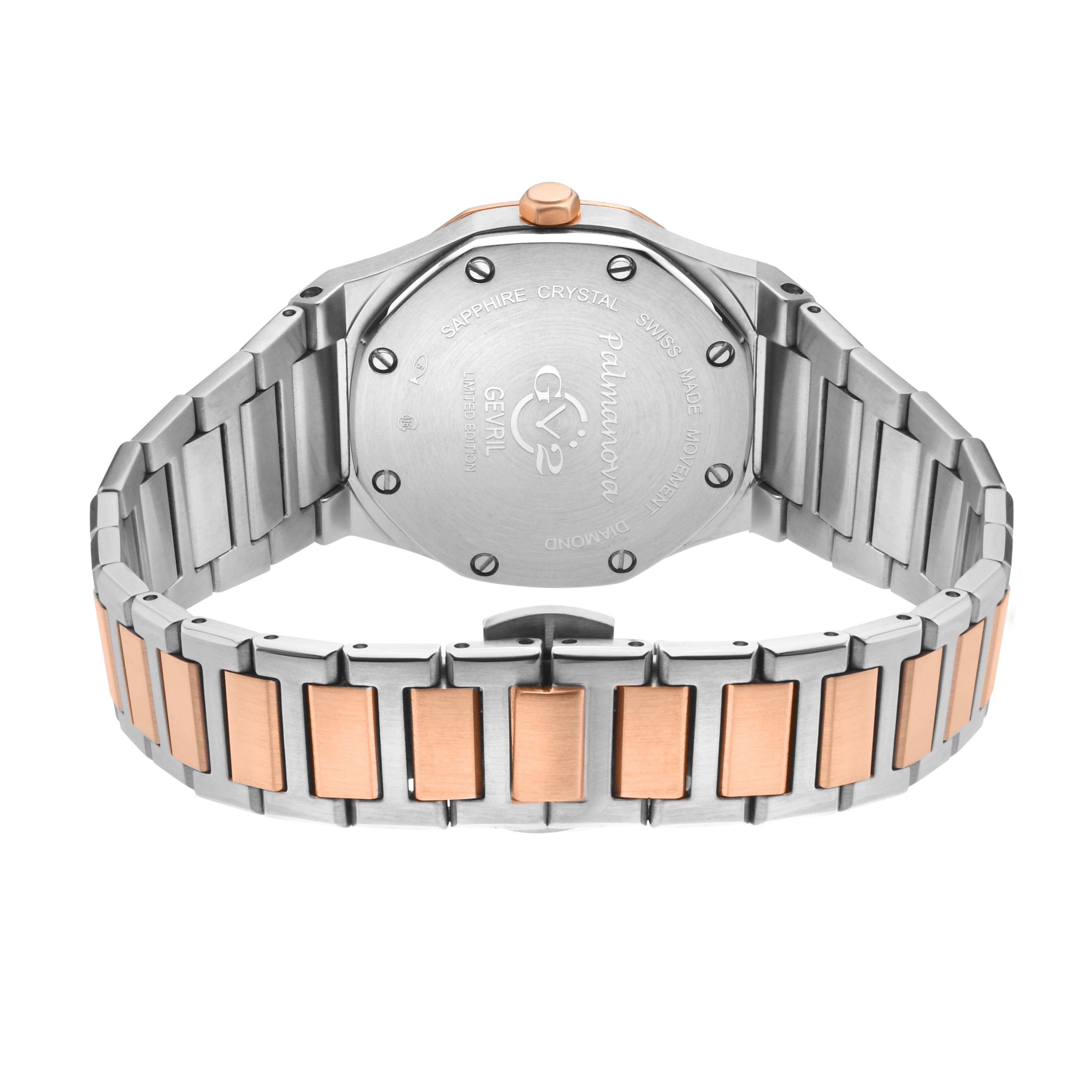 GV2 Palmanova Silver Dial two tone rose gold Swiss Quartz  Watch