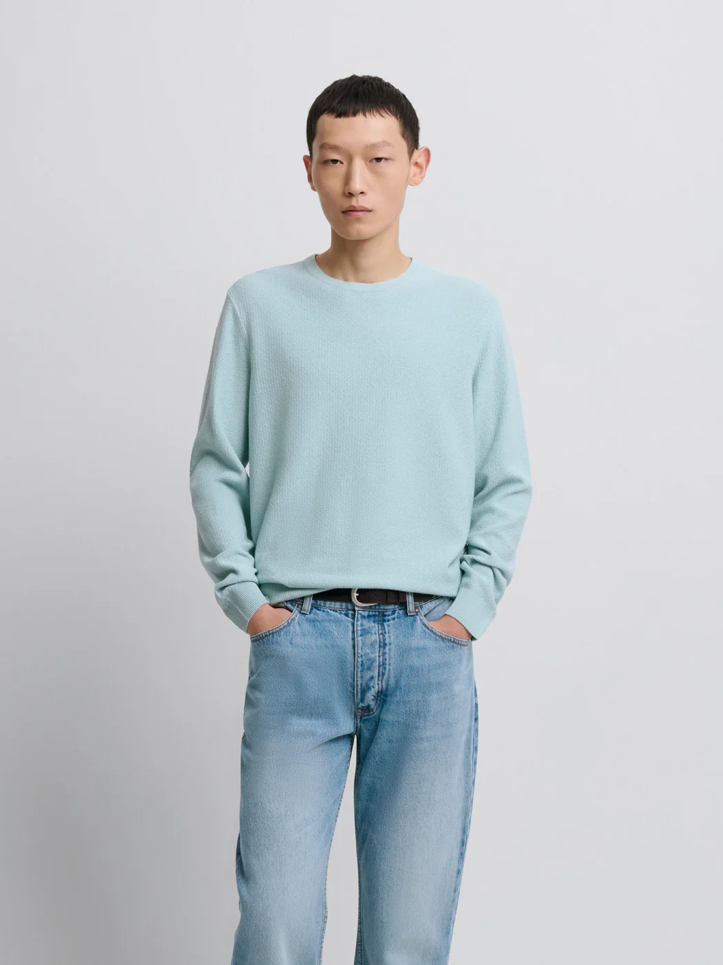 Pull col rond en coton bio