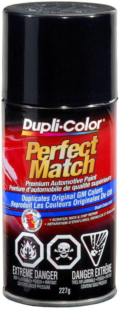 Dupli-Color Perfect Match Premium Acrylic Lacquer Automotive Aerosol Spray Paint, Black Metallic (18, WA 8913), 227-g