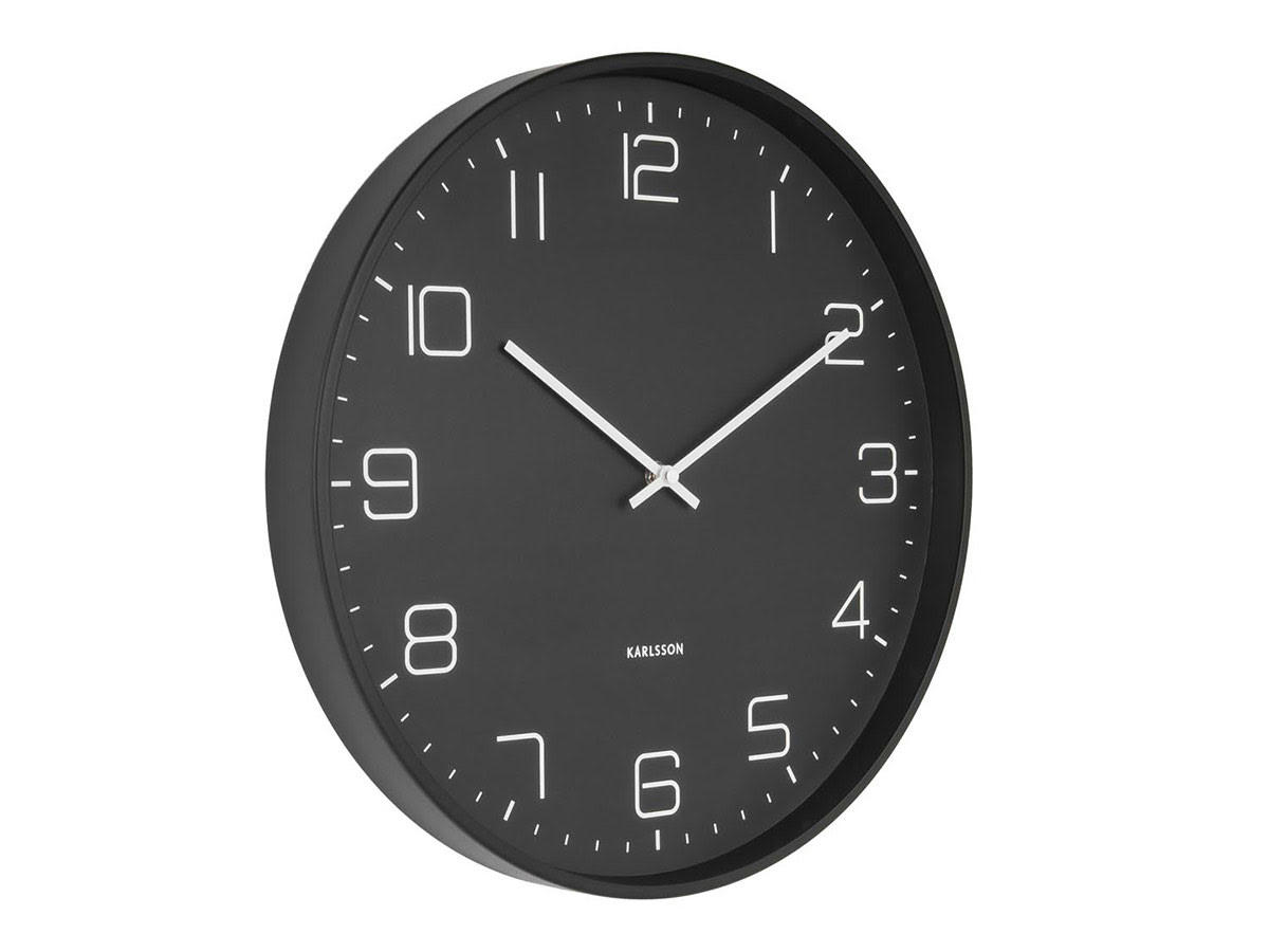 WALL CLOCK - Horloge murale en acier noir