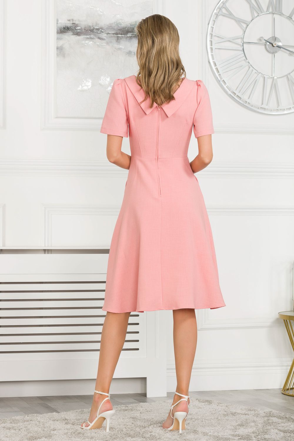 Jolie Moi Valery Button Collar Dress