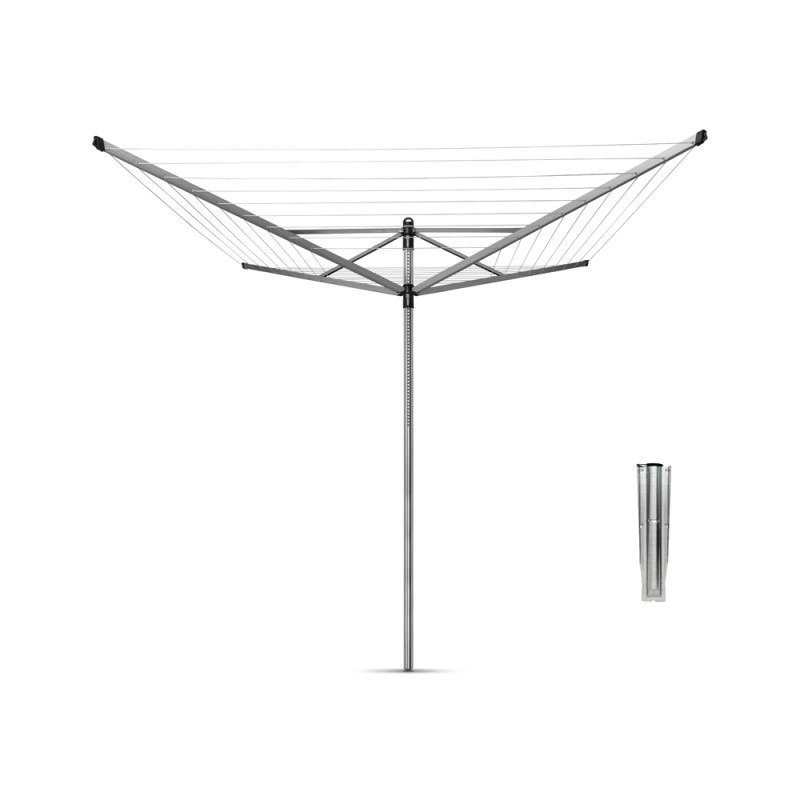 Séchoir parapluie Lift-O-Matic gris métallique 50 m BRABANTIA
