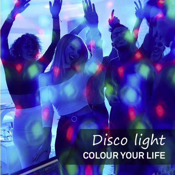 LED-Tischleuchte »DISCO LIGHT«, schwarz, Höhe: 15,5 cm, inkl. Leuchtmittel