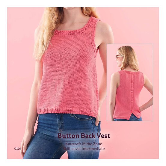 Knitcraft Button Back Vest Digital Pattern 0105