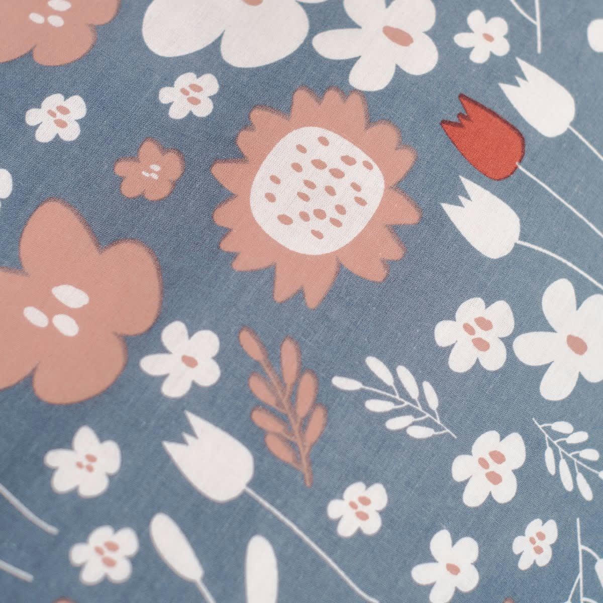 - Parure de lit en Coton Bleu 260x240 cm