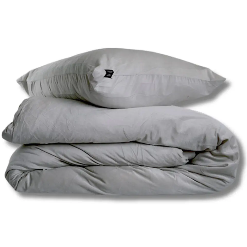 Zavelo Dekbedovertrek Velvet Comfort Zilver-1-persoons (140 x 200/220 cm)
