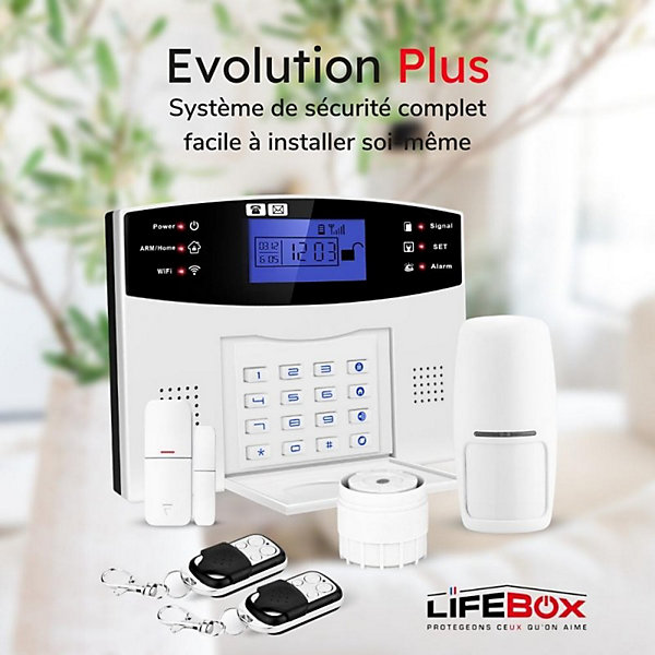 Alarme maison sans fil gsm 4G et 3 caméras wifi kit ip3