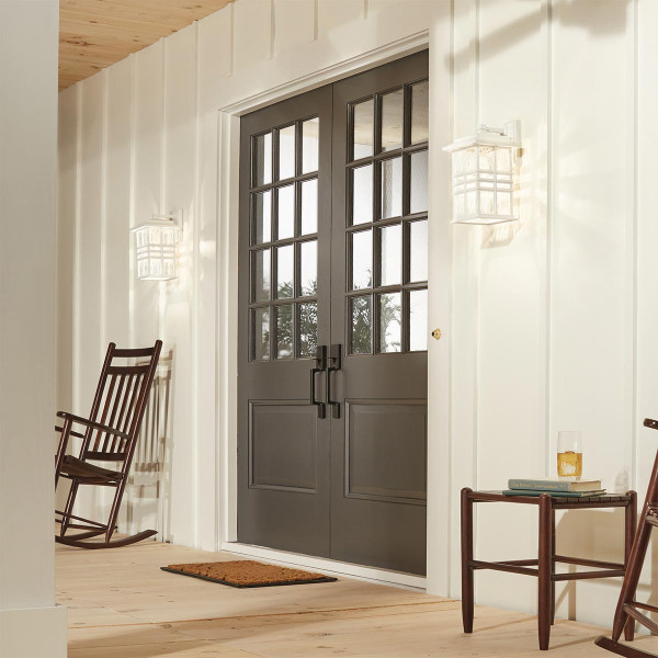 Kinkiet zewnętrznybiały Beacon Square 1xE27x60W IP44 Kichler