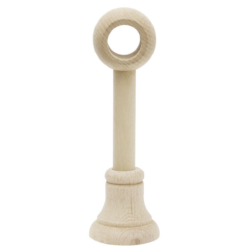 Support de tringle long à oeil en bois naturel Ø20mm