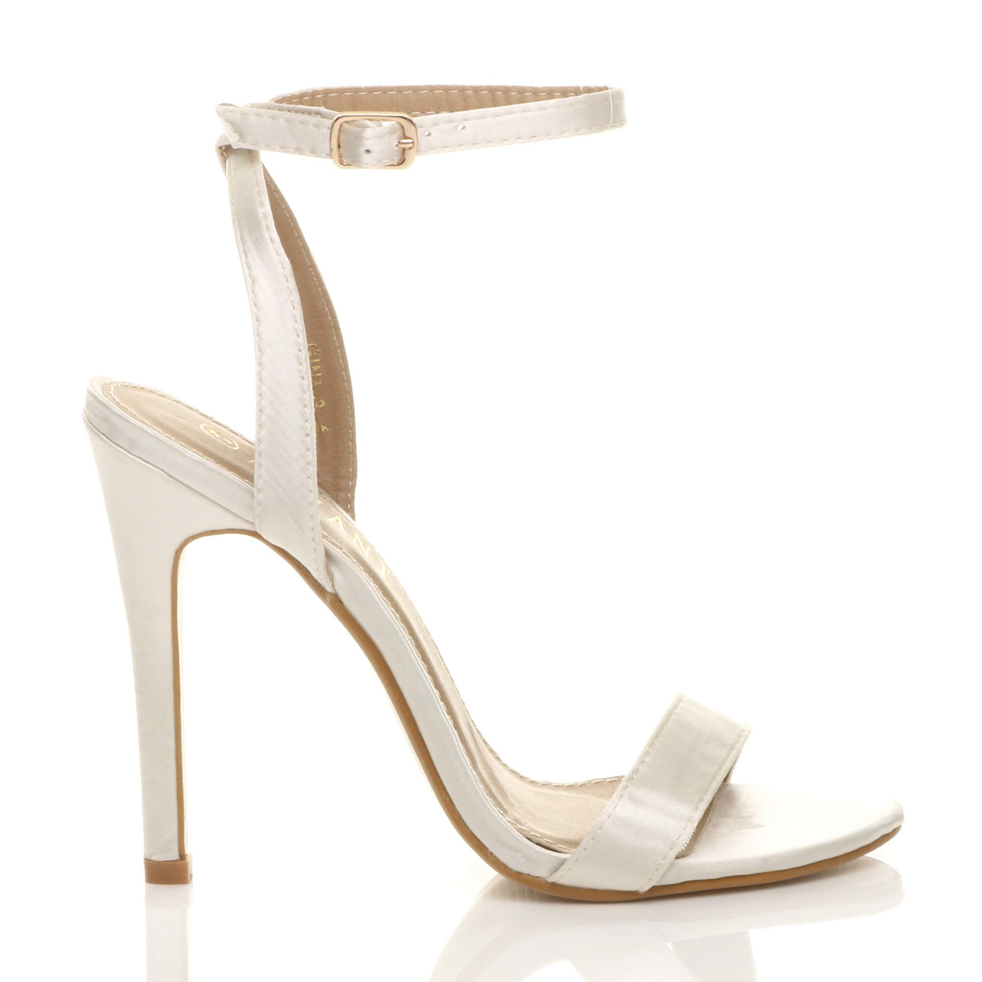 AJVANI Ankle Strap Barely There High Heeled Sandals