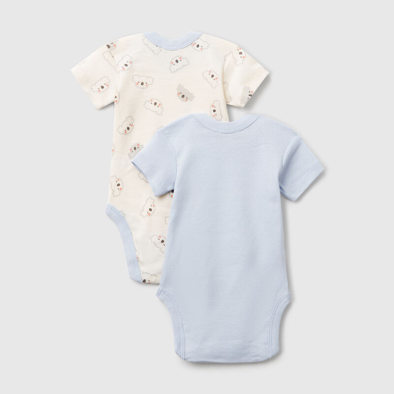 Set of two short sleeve bodysuits