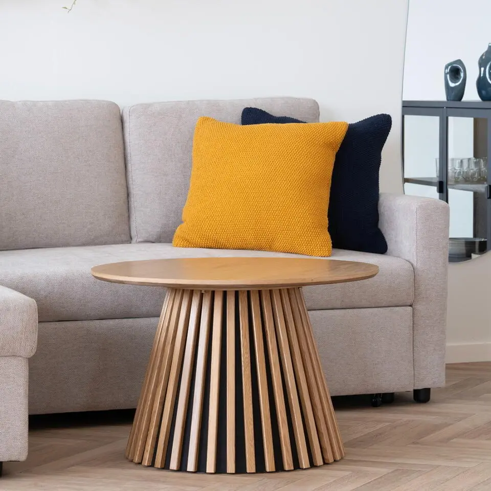 Salontafel Naturel Eikenfineer - &Oslash;70x45cm - Osaka