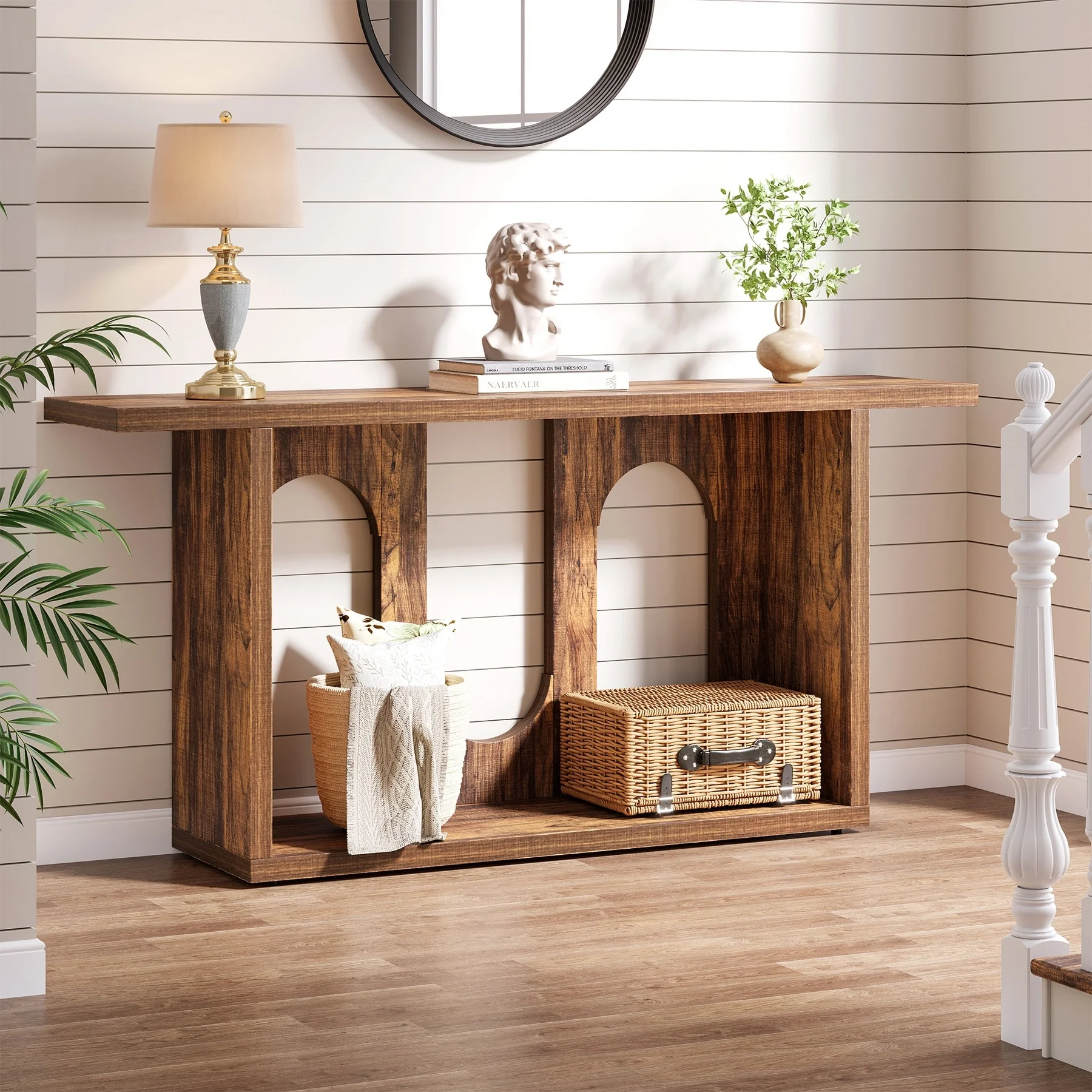 70.87-inch Wood Sofa Console Table for Entryway Living Room