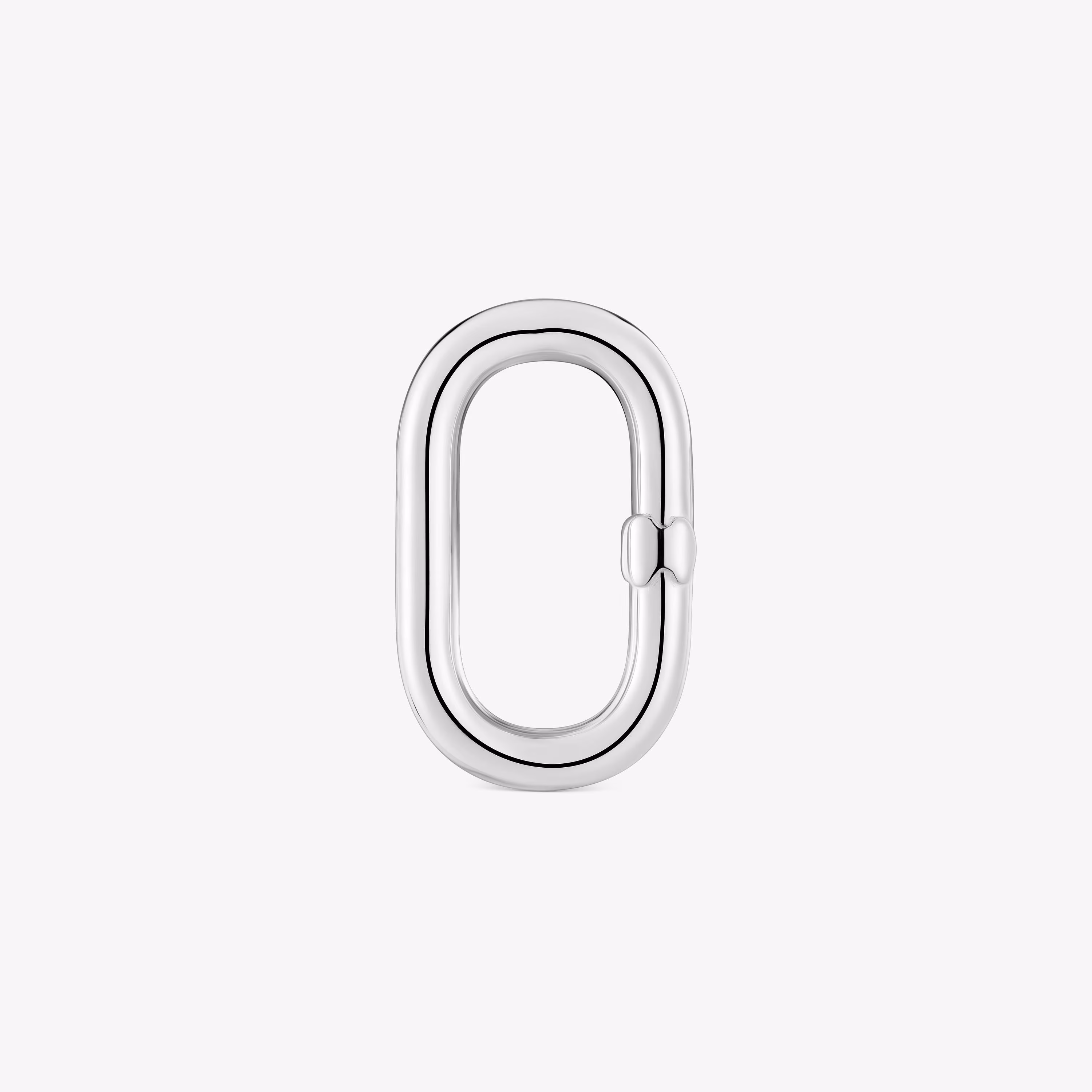 Anilla mediana de plata Hold Oval