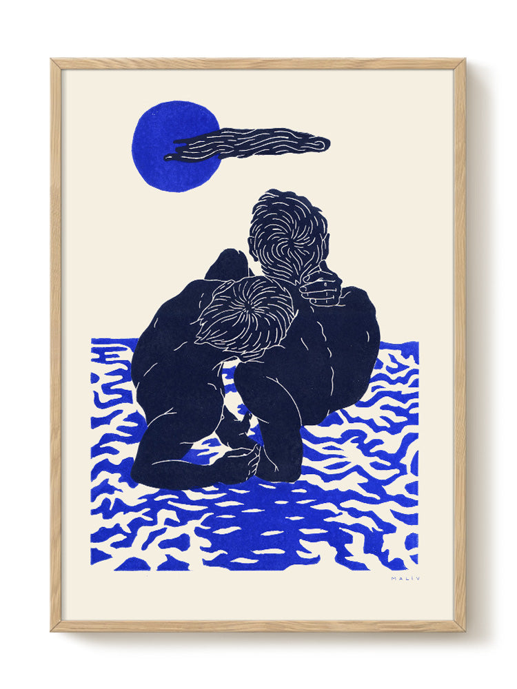 Maliv - Blue Moon II - PSTR studio Kunst Poster