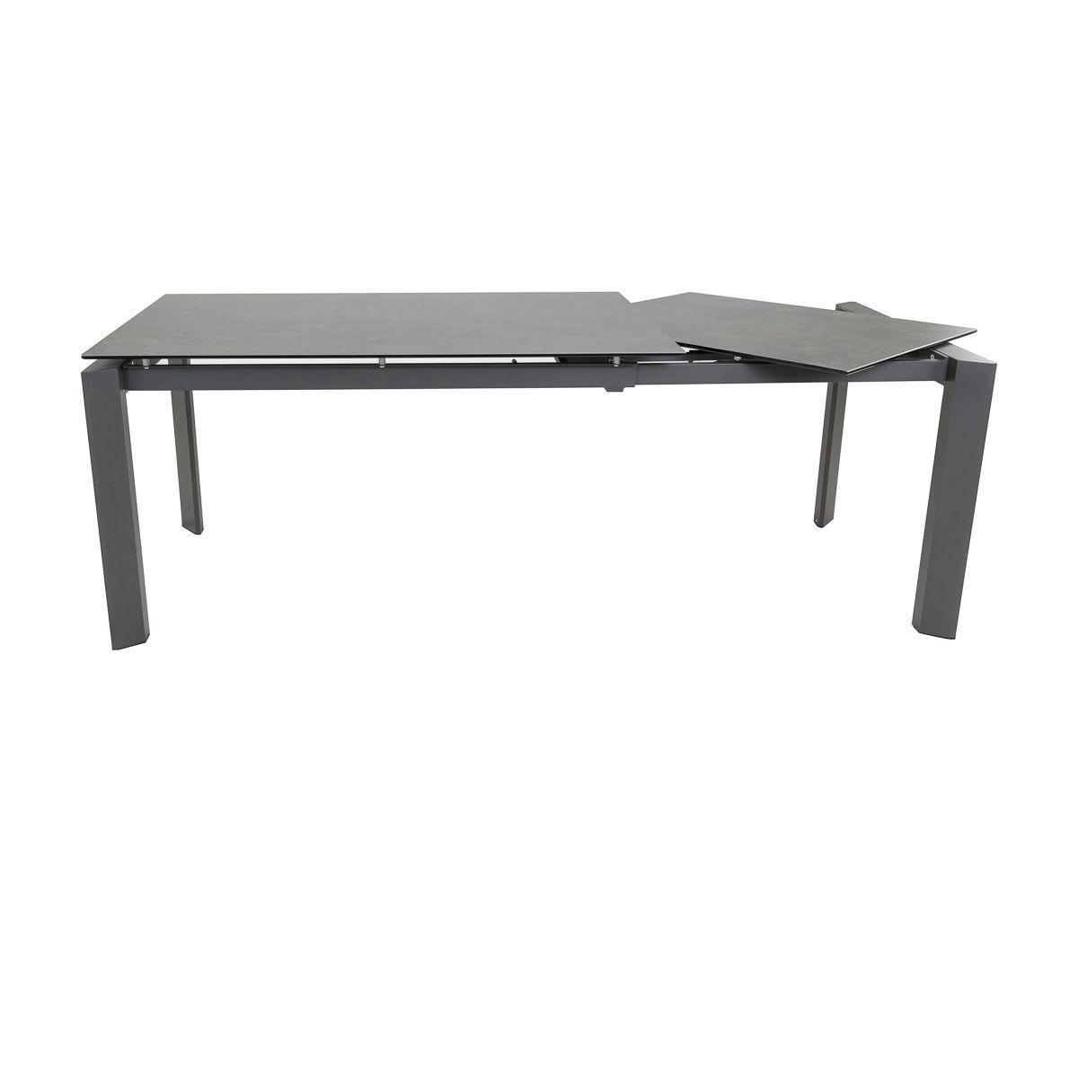 STONE - Table céramique extensible 160 x 90 cm avec allonge intégrée