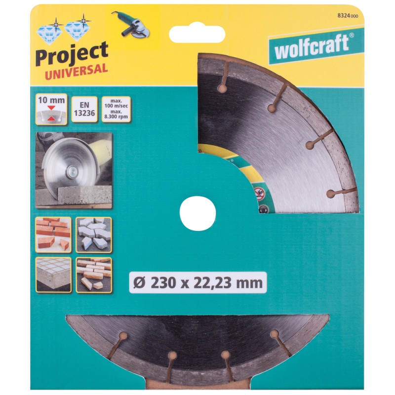 Disque à tronçonner Project Universal en diamant Ø 230 mm WOLFCRAFT
