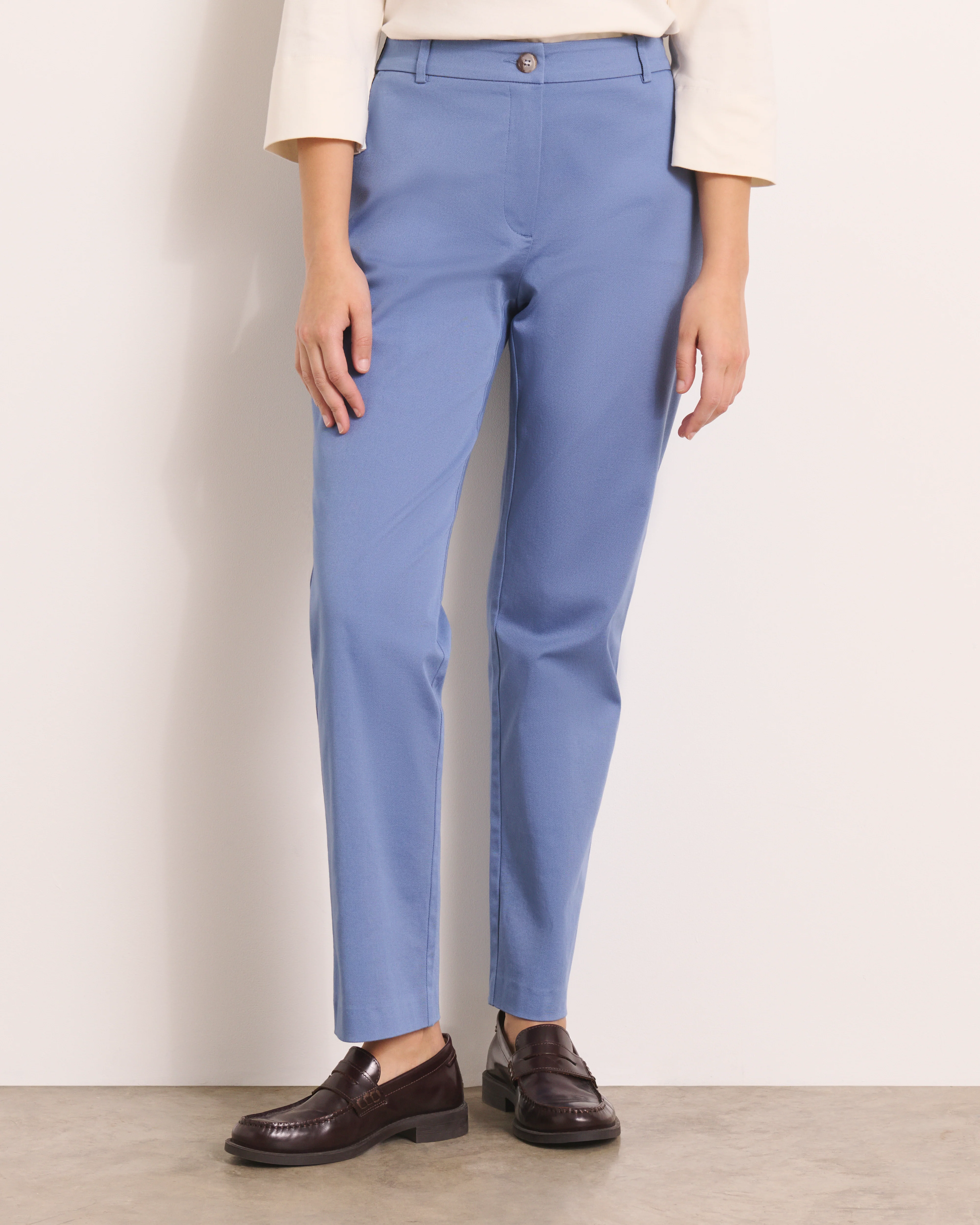 Pantalon droit bleu PICOLINEW/13204/277