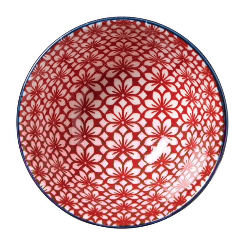 Schaaltje Amily klein - donkerblauw/rood - &Oslash;9x4.6 cm