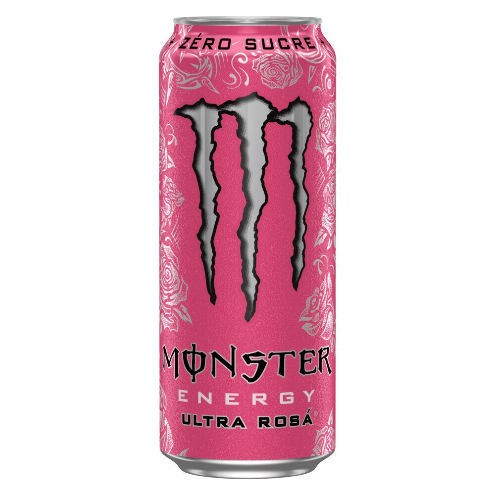 Boisson énergisante Monster Energy Ultra Rosa sans sucres canette 50cl