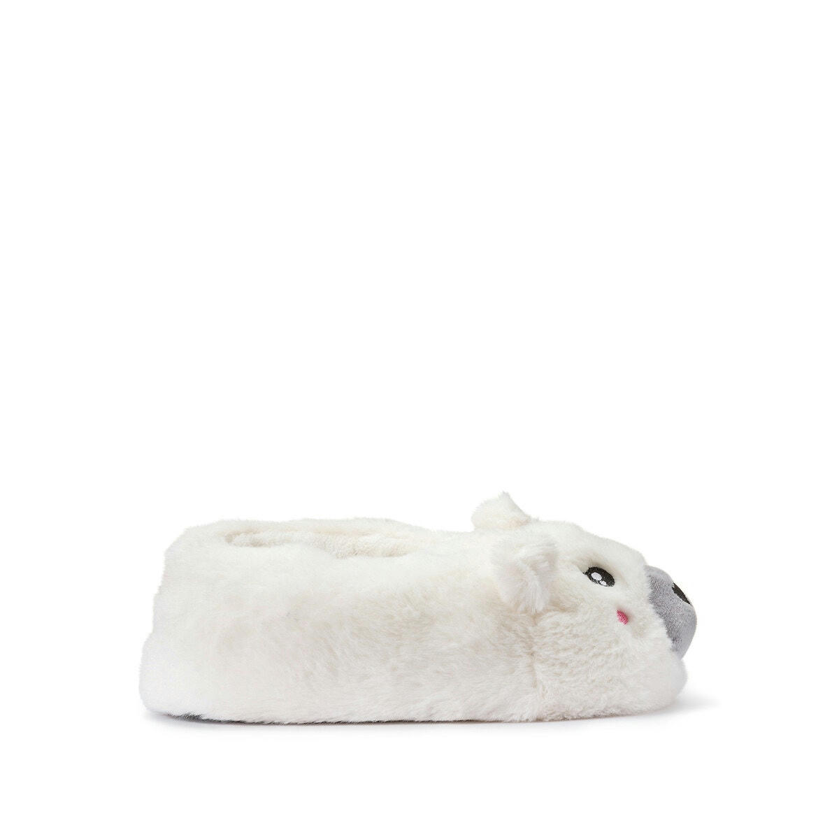 Chaussons chauds peluche tête d'ours à enfiler