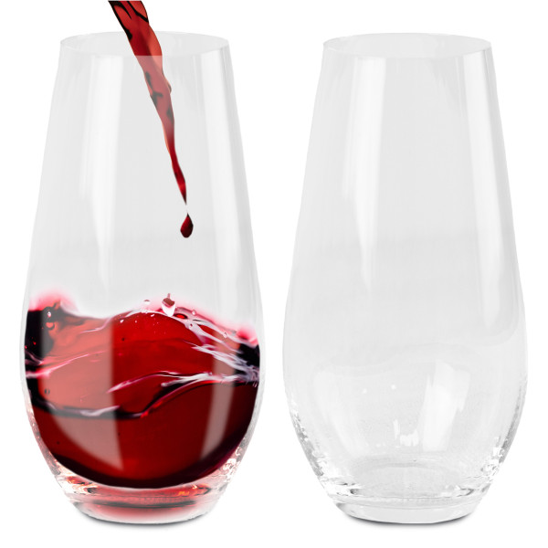 2X Szklanki Do Napojów Drinków Soku Kryształ Szklane Ozdobne 580 Ml