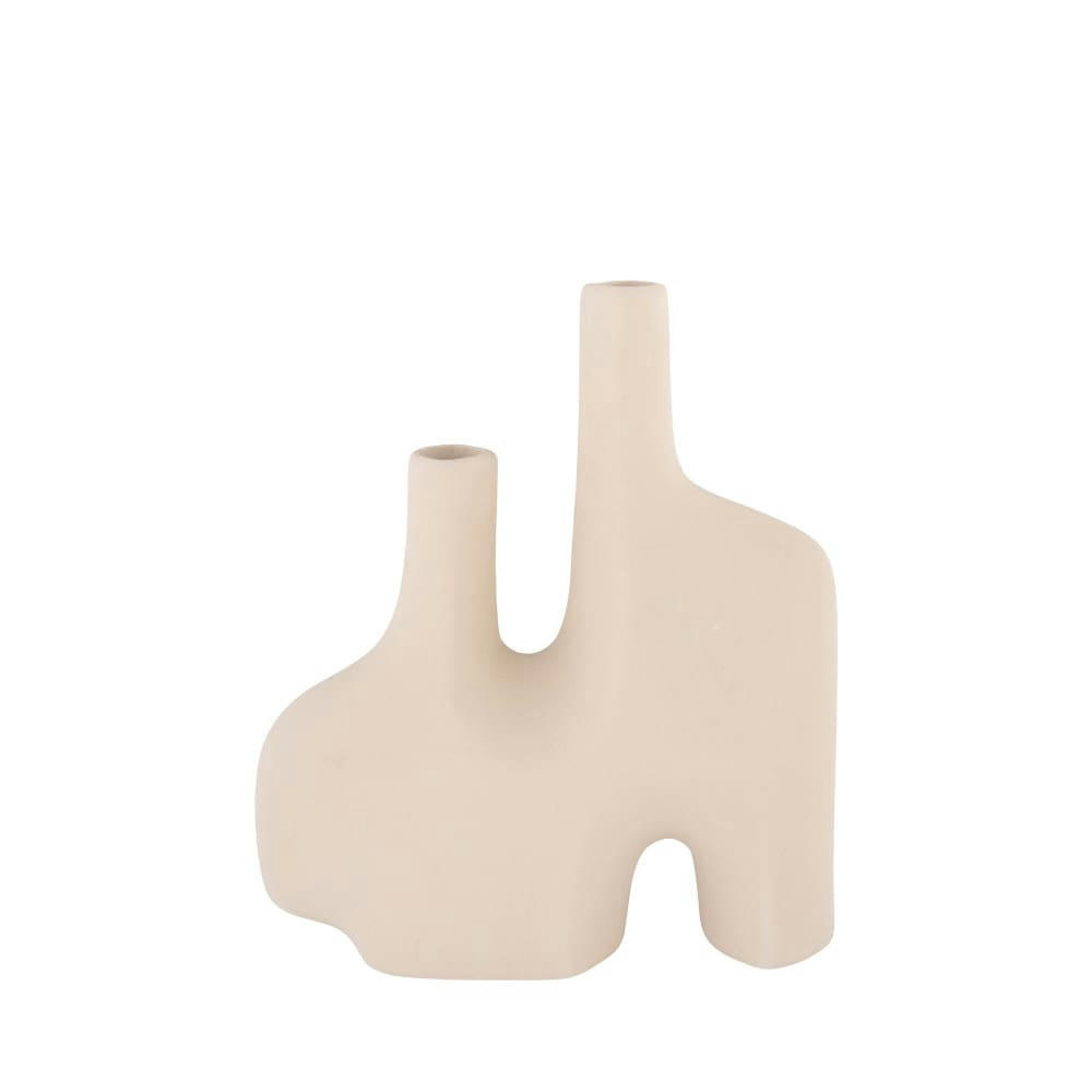 SANTA FE - Vase de forme organique en céramique H27cm sable