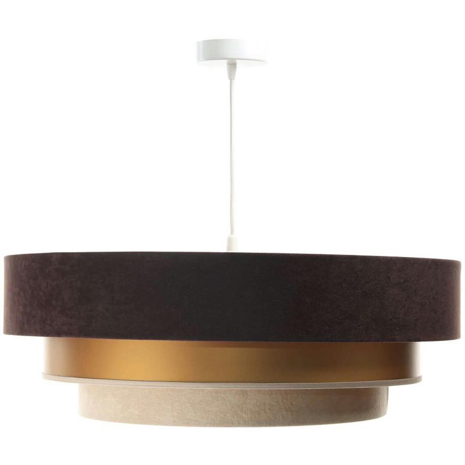 TRINITI - Suspension Tissu Marron 60x60x25 cm