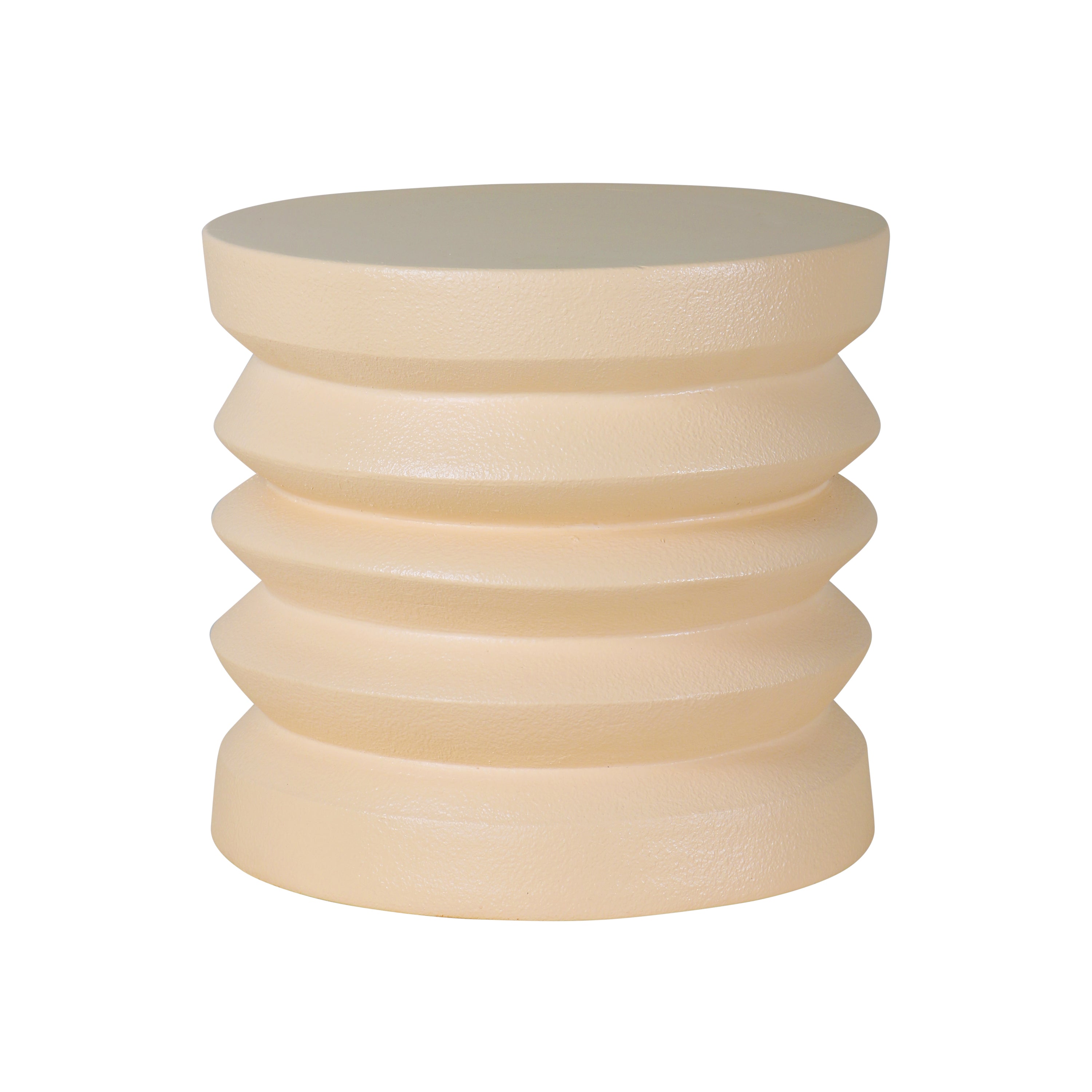 HKliving Stoneware Bijzettafel Ø 38 cm - Cream