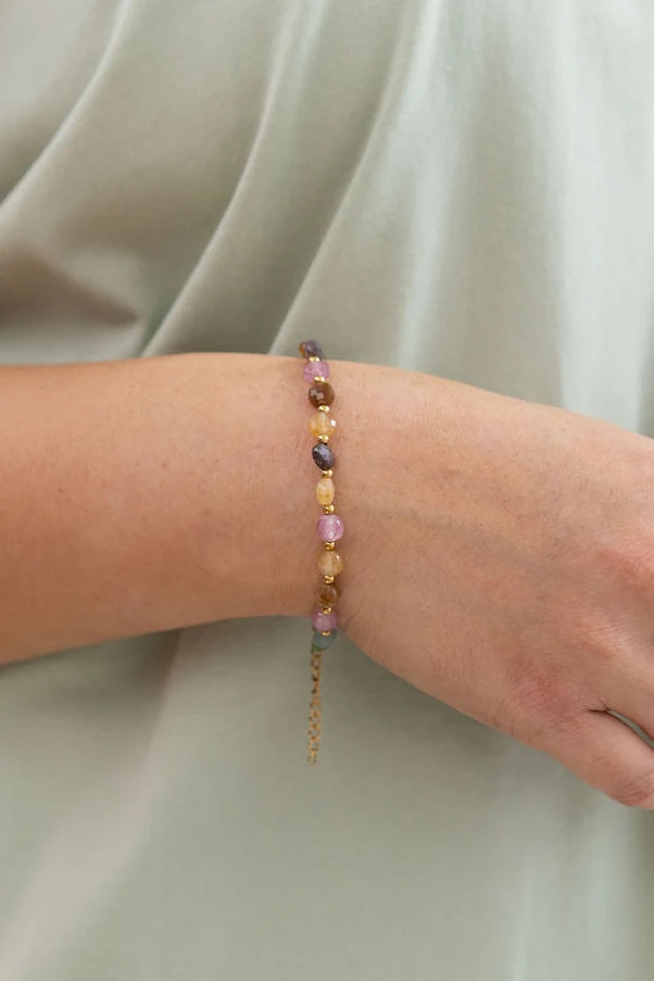 Multi Stone Beaded Bracelet - Multi