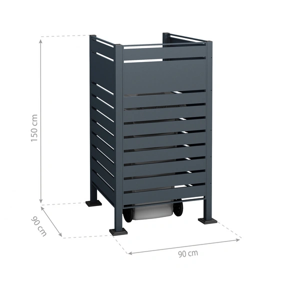 Mülltonnenbox »Planum«, BxHxT: 90 x 150 x 90 cm, für 1 x 240 L Mülltonne, Stahl