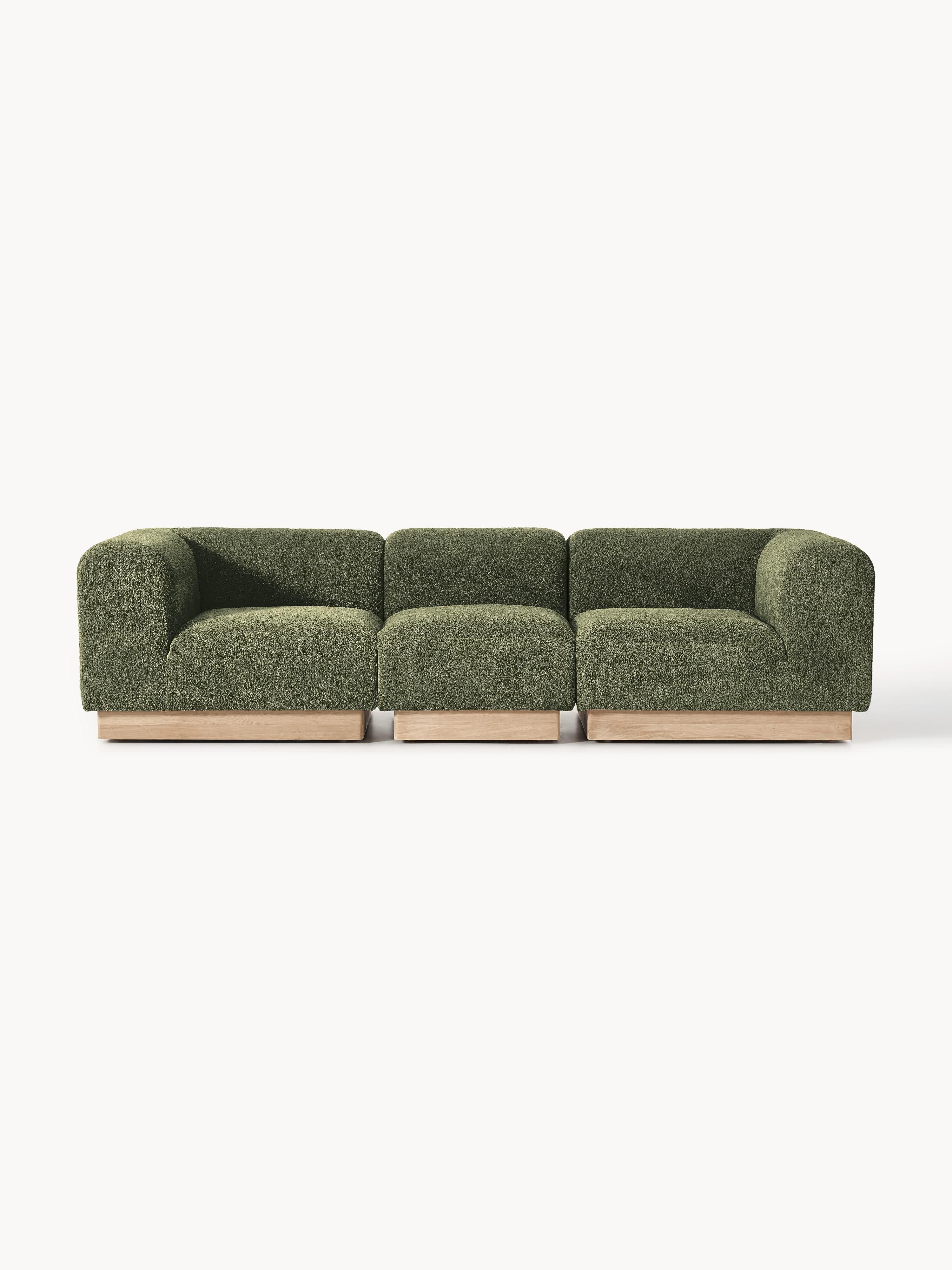 Modulares Sofa Natalie (3-Sitzer) aus Teddy-Bouclé