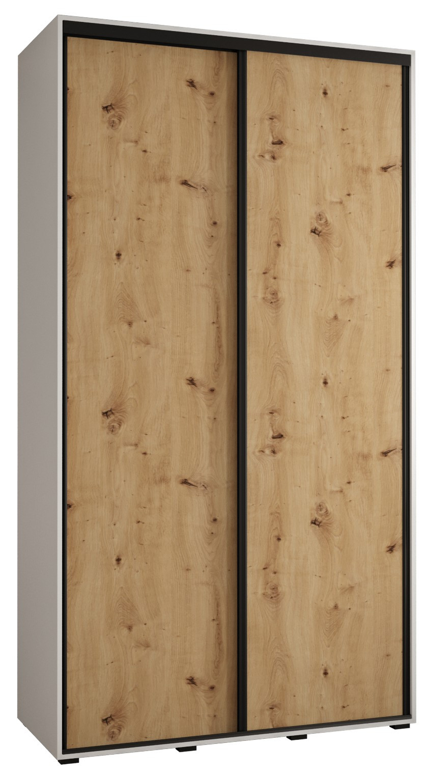 Szafa przesuwna 45 wysoka Davos 1 140 biały artisan czarny