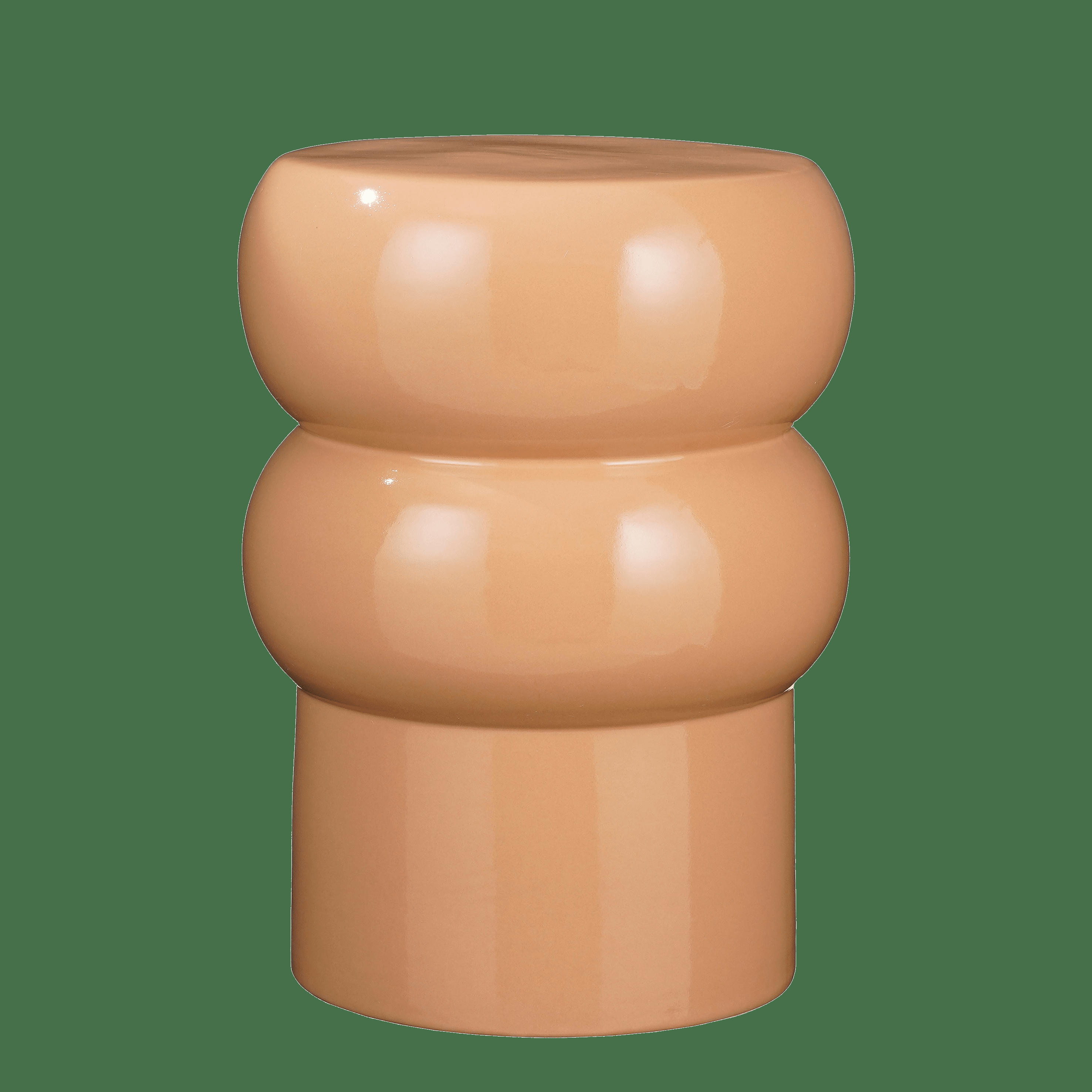 VENDI - Table d'appoint en céramique rose foncé H44